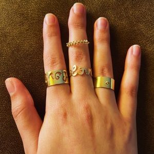 Four New Gold Knuckle Rings